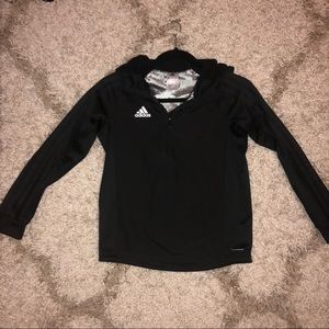 Adidas half zip black jacket